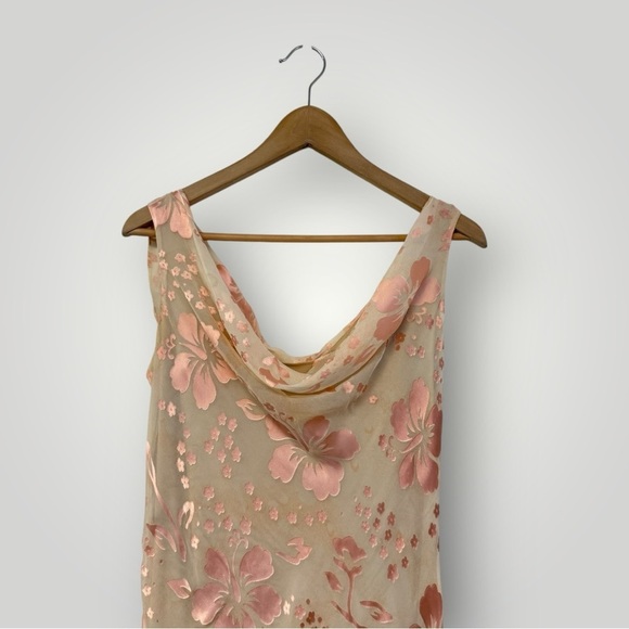 Lew Magram Vintage Y2K Silk Blend Maxi Dress Sz 10 - Picture 3 of 11